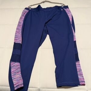 Livi Active Navy & pink Workout Capri Leggings size 22-24